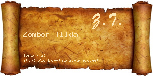 Zombor Tilda névjegykártya